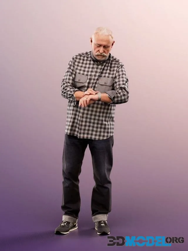 Standing Casual Best Ager Man (PBR)
