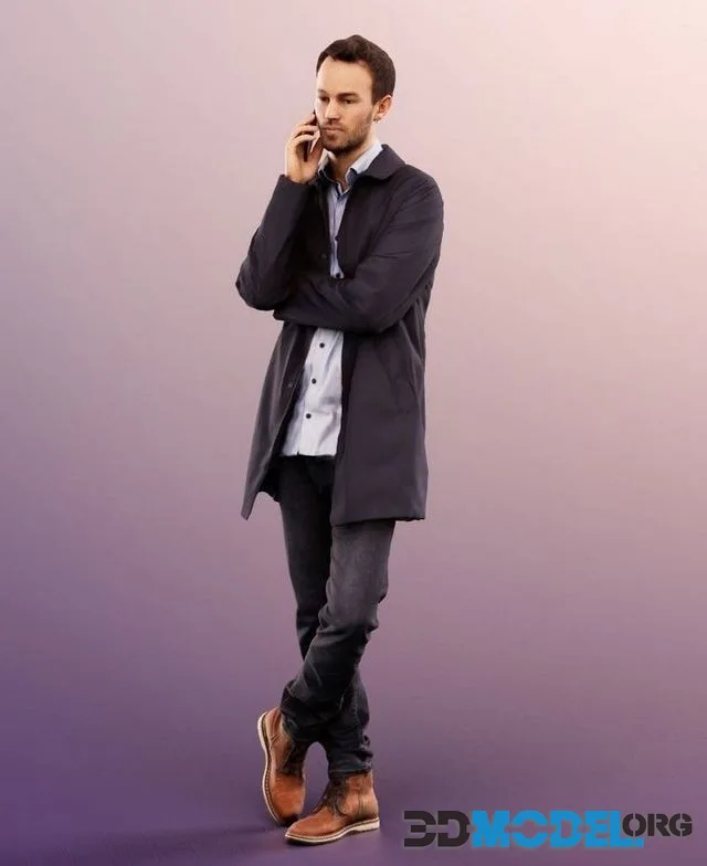 Standing Casual Man Phone Call (PBR)