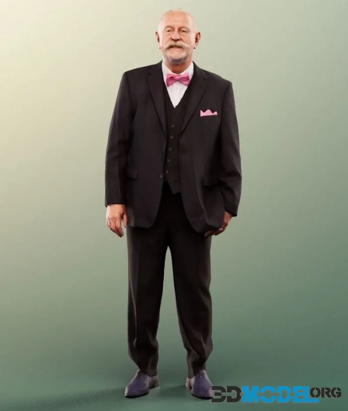 Standing Elegant Best Ager Man (PBR)