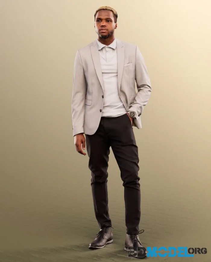Standing Elegant Black Man (PBR)