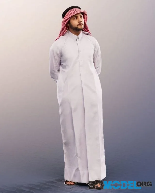 Standing Traditional Arabic Man (PBR)