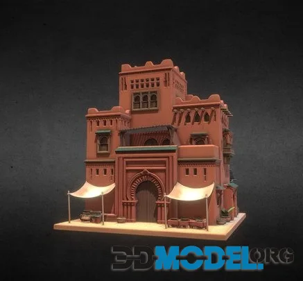Stylized Desert Market House (PBR)