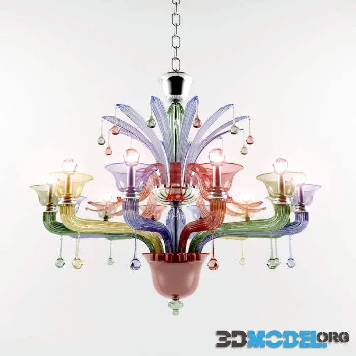 Sylcom (colored glass chandelier)