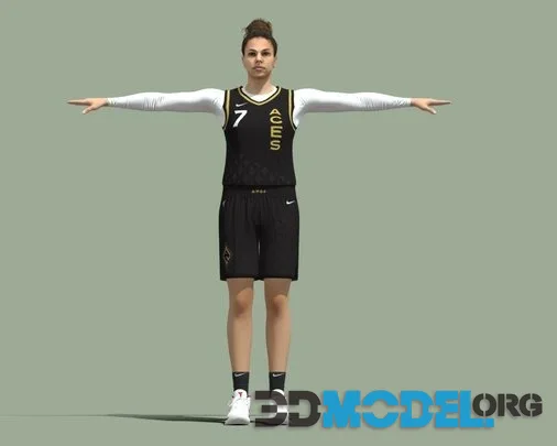 T Pose Rigged Alysha Clark WNBA (PBR)