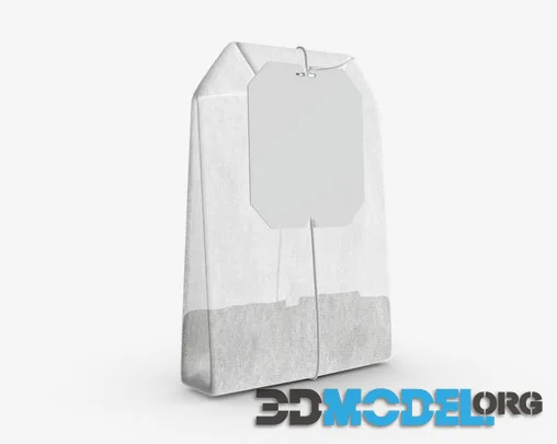 Tea Bag With Label 01 Low-poly