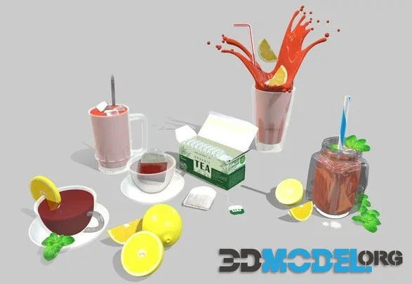 Tea Pack 001 Low-poly