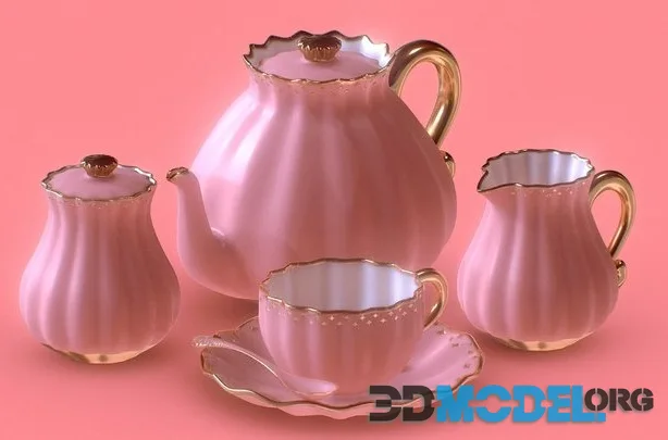 TEA SET 1 Low-poly