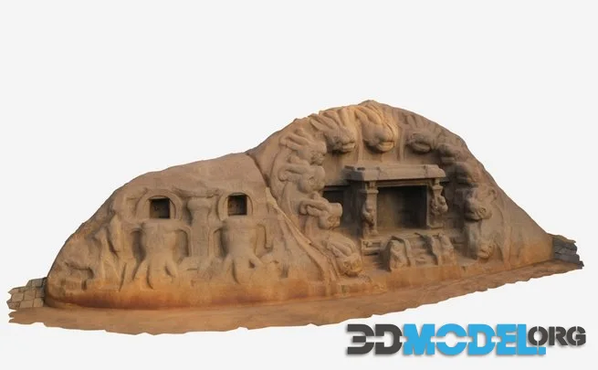 Tiger Cave   Hindu Temple Hindu Sculpture (PBR)