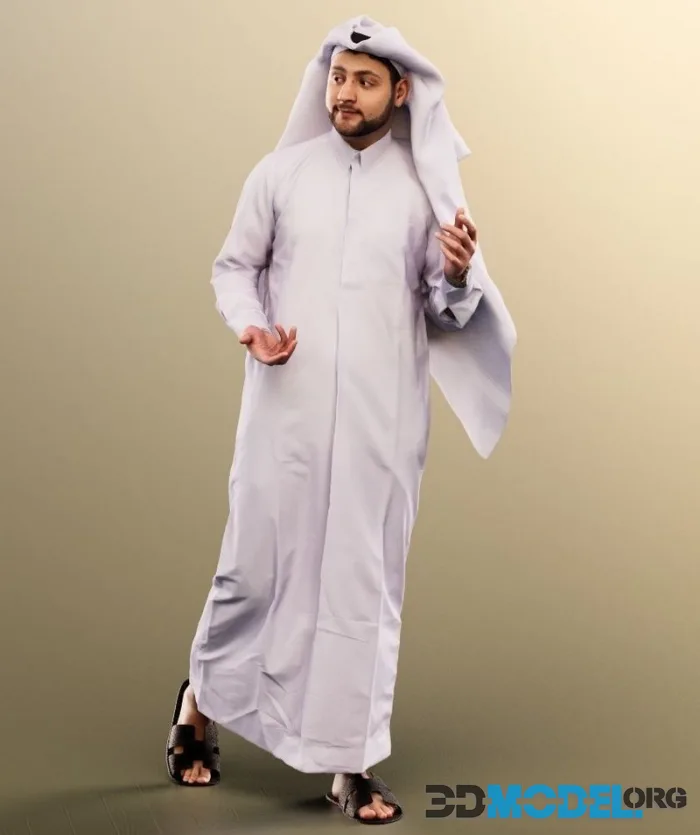 Traditional Arabic Man Walking (PBR)