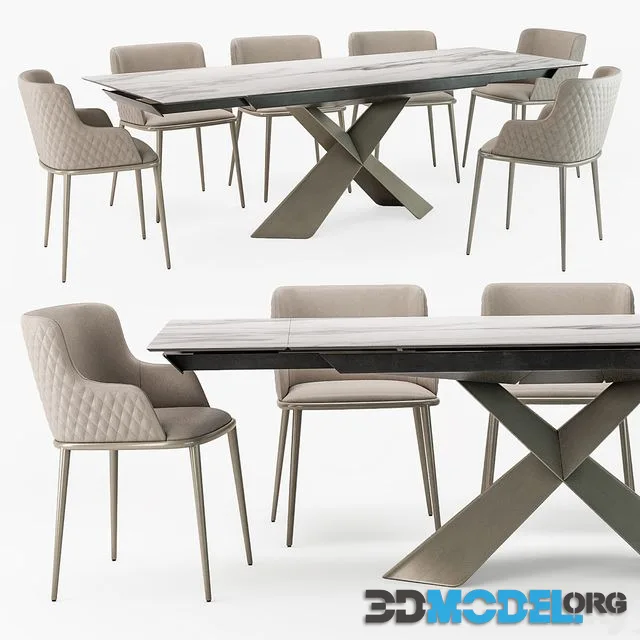 Tyron keramik drive table Magda ML armchair