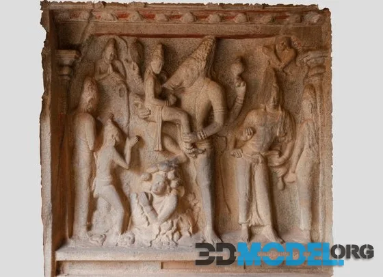 Varaha Panel Varaha Cave Temple Mamallapuram (PBR)