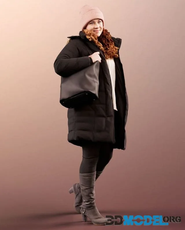 Walking Woman In Winter Outfit (PBR)