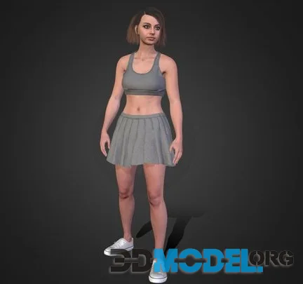 Woman In Summer Outfit 4   Rigged (PBR)