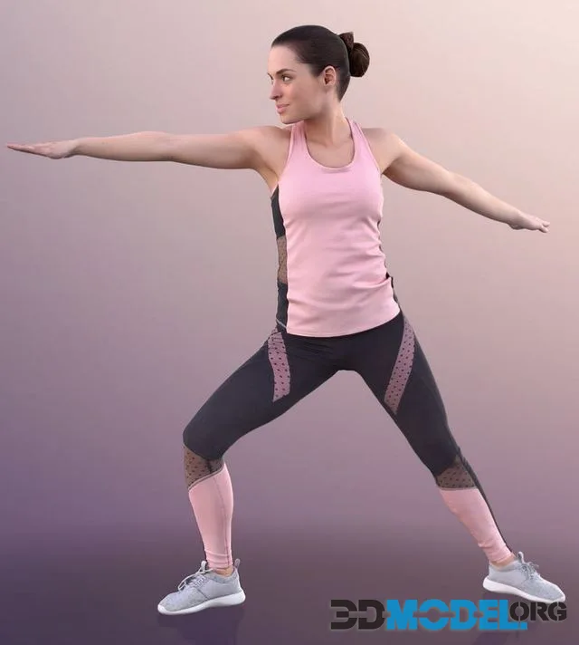 Woman In Yoga Pose (PBR)
