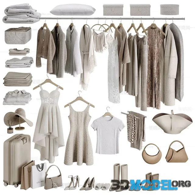 Womens clothing set for wardrobe