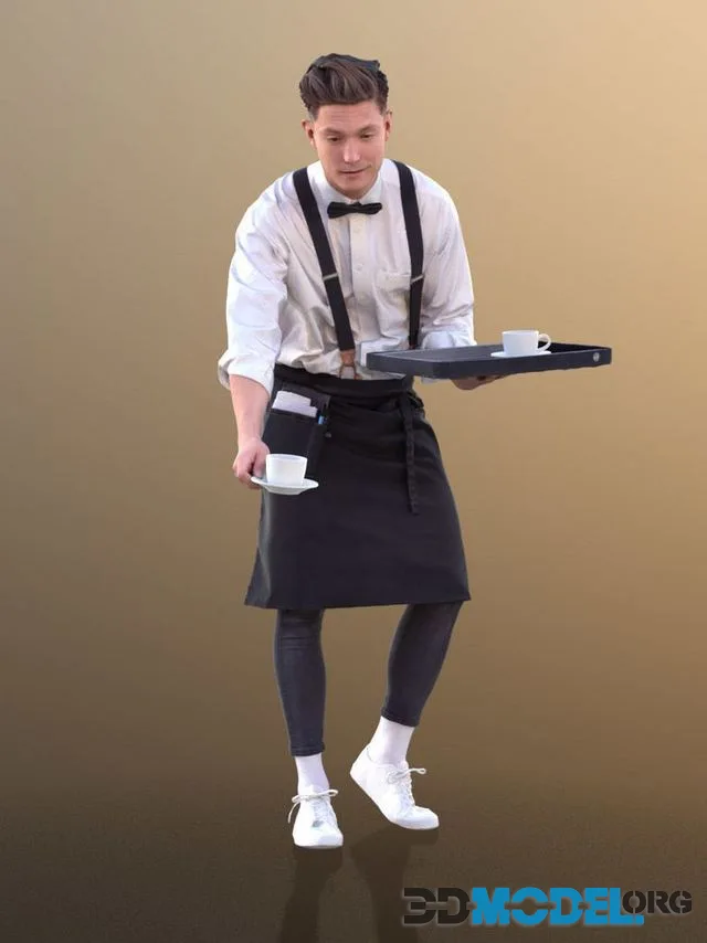 3D Model – Working Waiter (PBR)