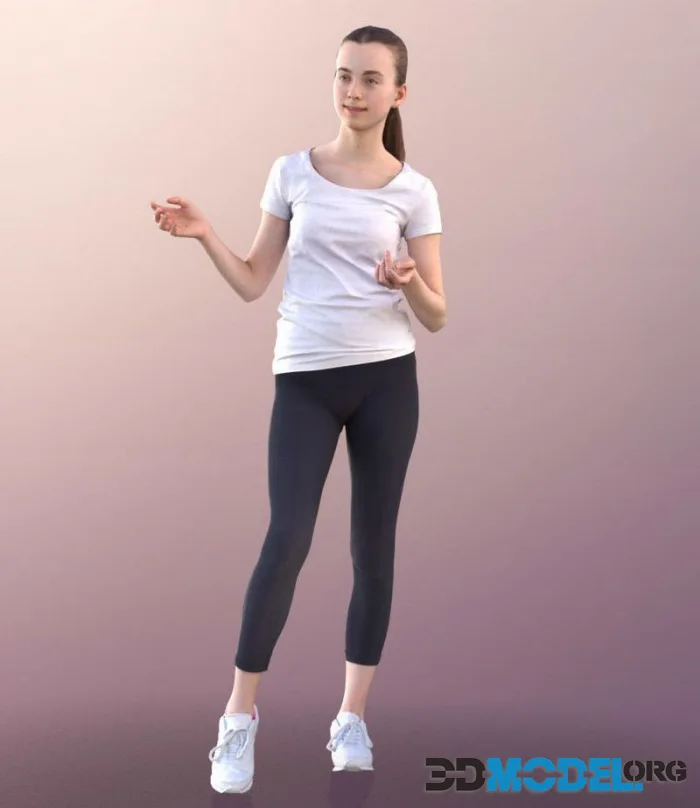 Young Girl In Sports Outfit Talking (PBR)