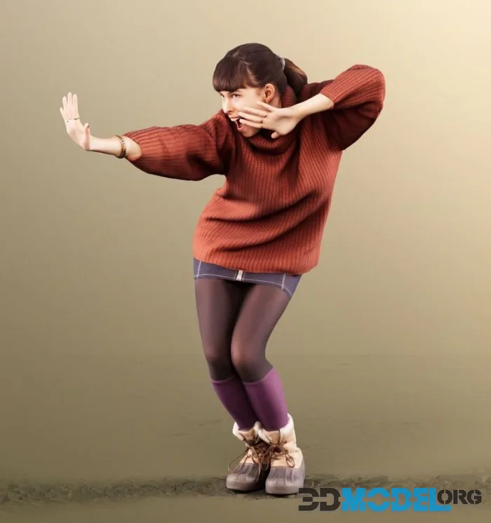 Young Woman Dancing (PBR)