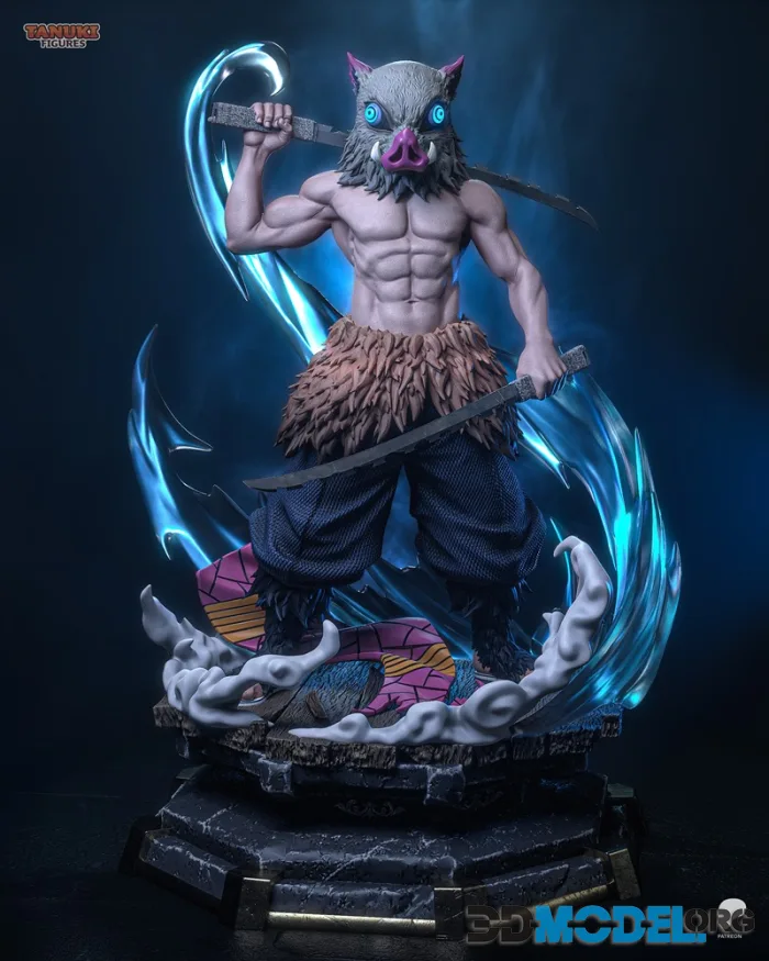 Tanuki Figures - Inosuke - Demon Slayer – Printable