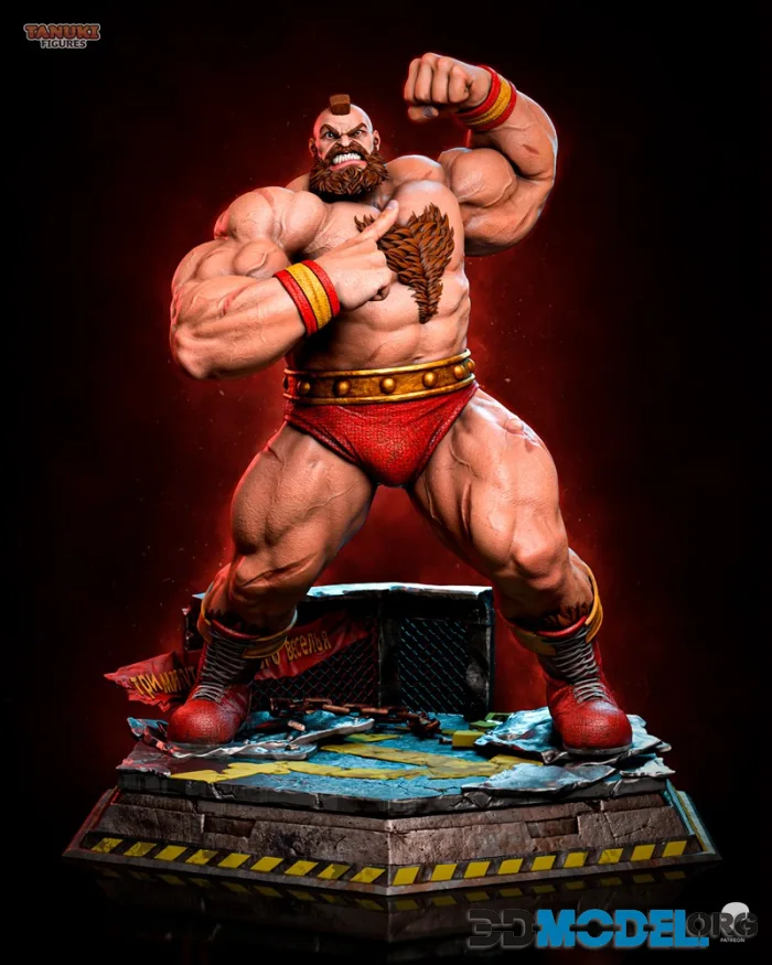 Tanuki Figures - Zangief - Street Fighter – Printable