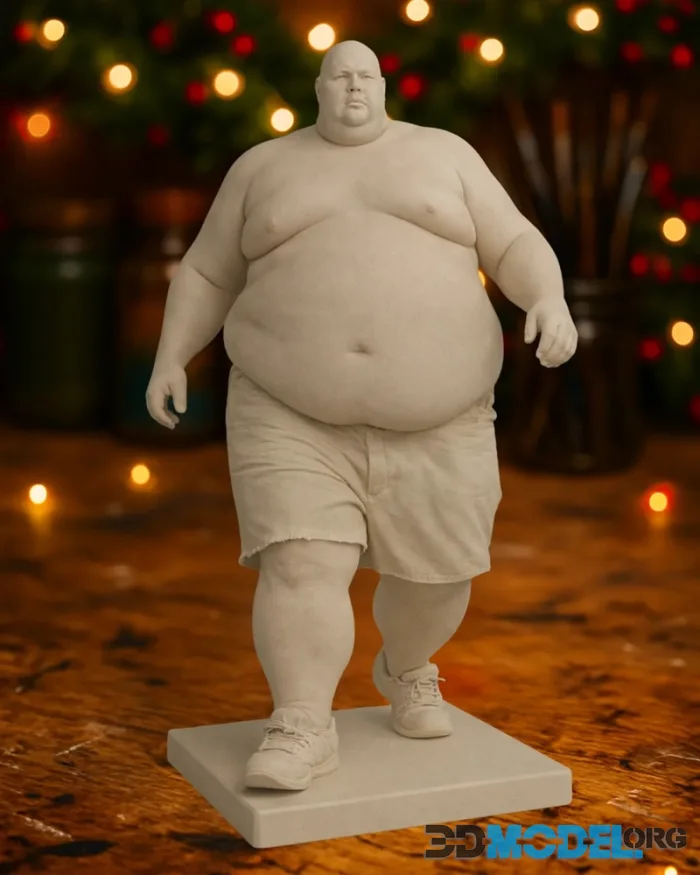 Full-Body Male Figure Sculpture – Printable