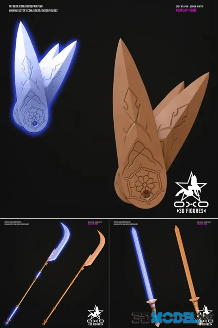 OXO3D Figures - Miras Gok-Do and Rumi Saingeom and Zoey Shinkal – Printable