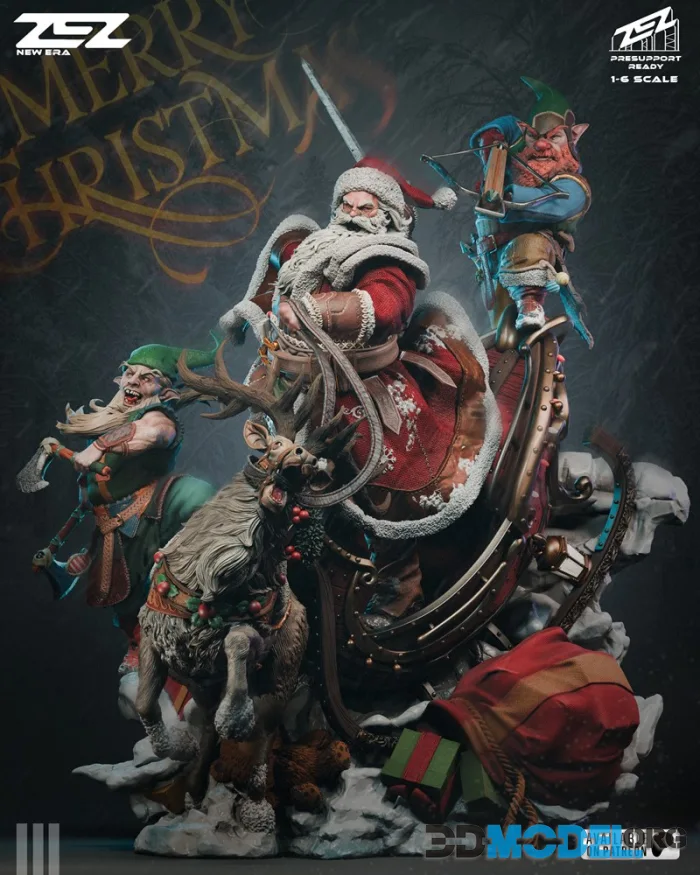 3D Model – ZEZ Studio - Santa Claus – Printable