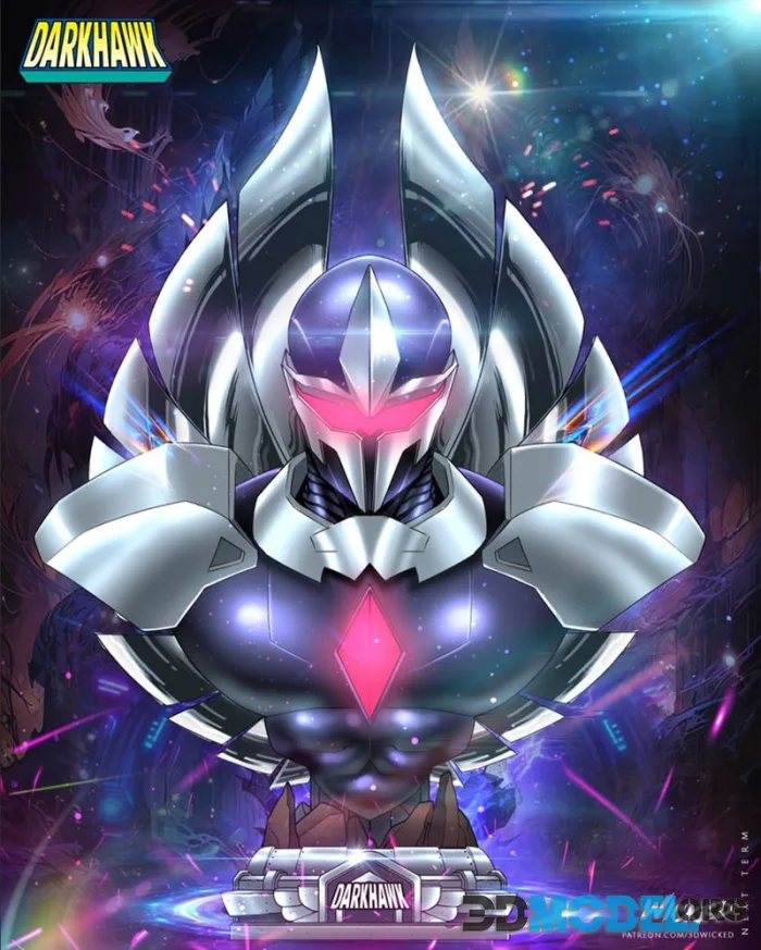 Wicked - Darkhawk Comic Portrait Bust – Printable