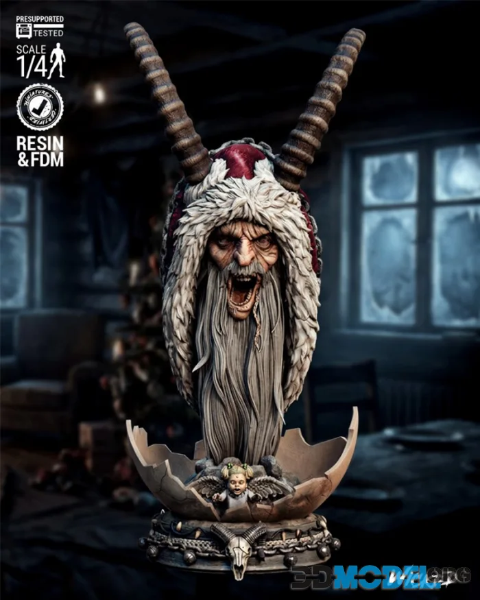 Wicked - Krampus Portrait Bust – Printable