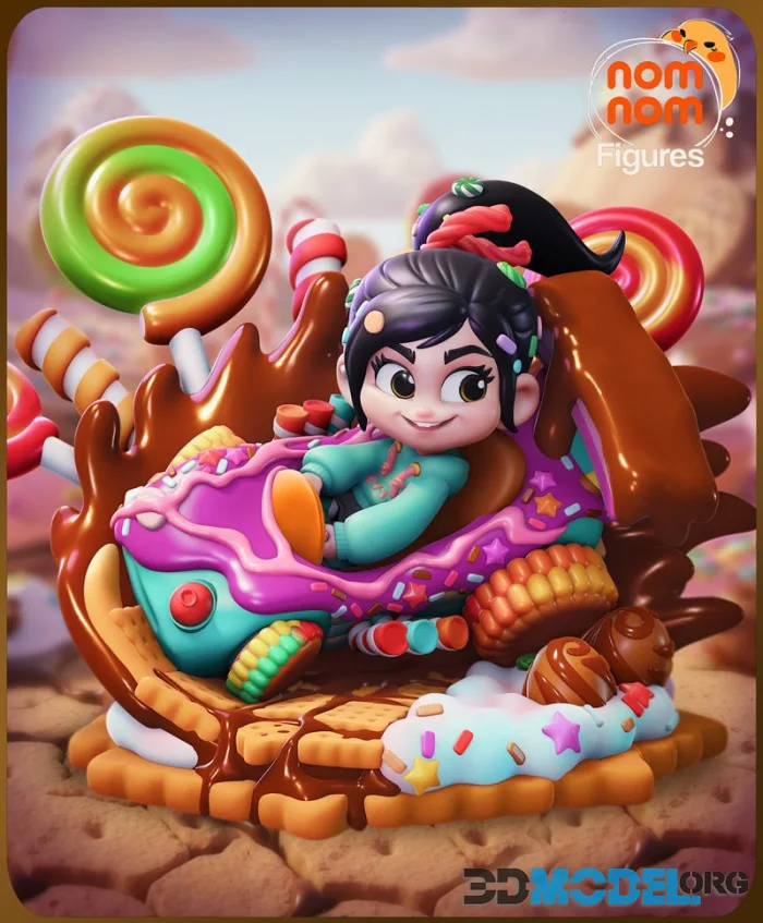 Nomnom Figures - Chibi Vanellope - Wreck it Ralph – Printable