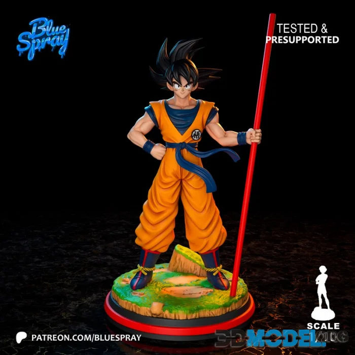 Blue Spray - Young Goku – Printable