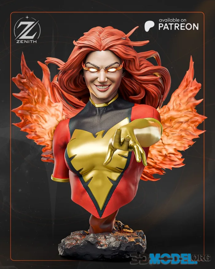 Zenith Studios - Jean Grey Phoenix Bust – Printable