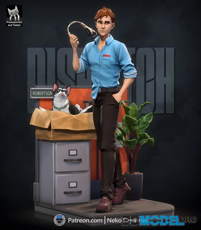 Neko Figurines - Dispatch - Robert – Printable