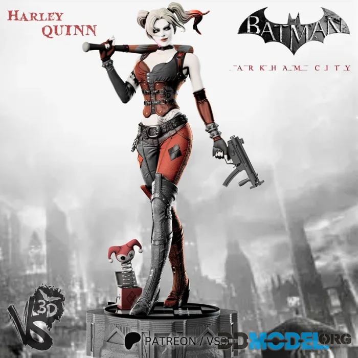 VS3D - Harley Quinn Arkham – Printable