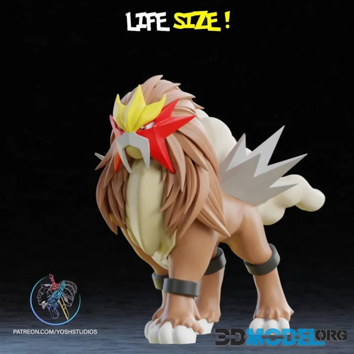 Life Size Entei – Printable