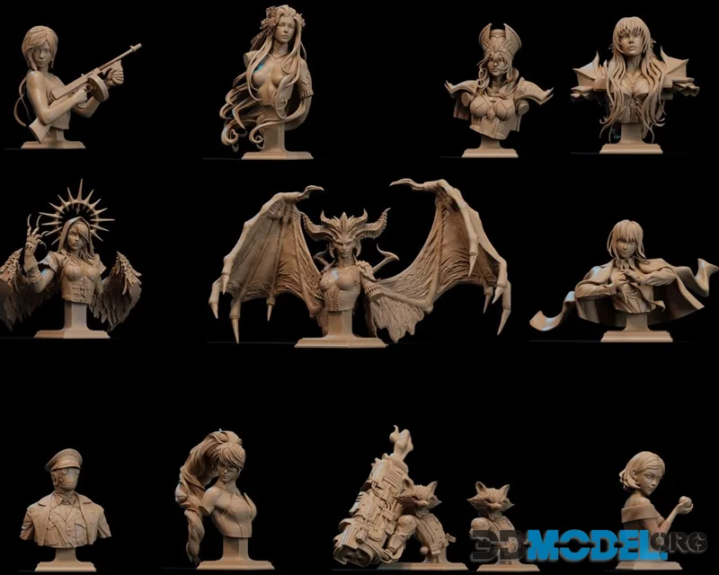 CA 3D Studios - Busts Release December 2025 Part 2 – Printable