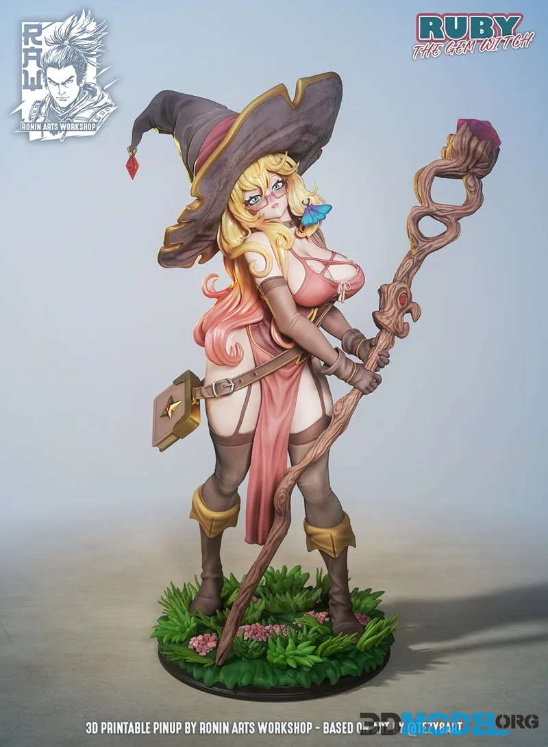 RAW - Ruby The Gem Witch - PinUp – Printable