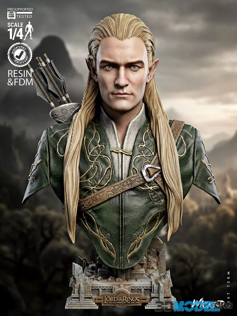 WICKED - Legolas Portrait Bust – Printable