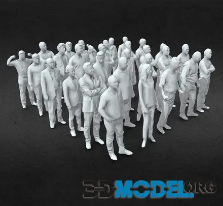 30 Low Poly People Collection (PBR)
