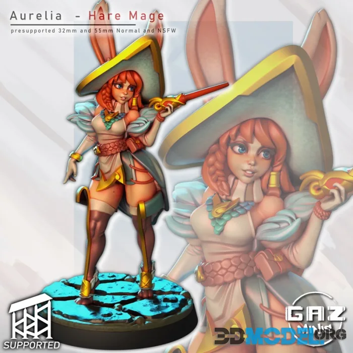 Gaz Minis - Aurelia Hare Mage – Printable