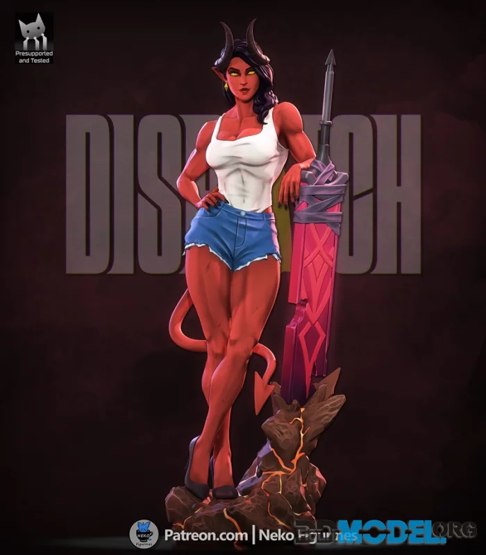 Neko Figurines - Malevola - Dispatch Game Figure – Printable