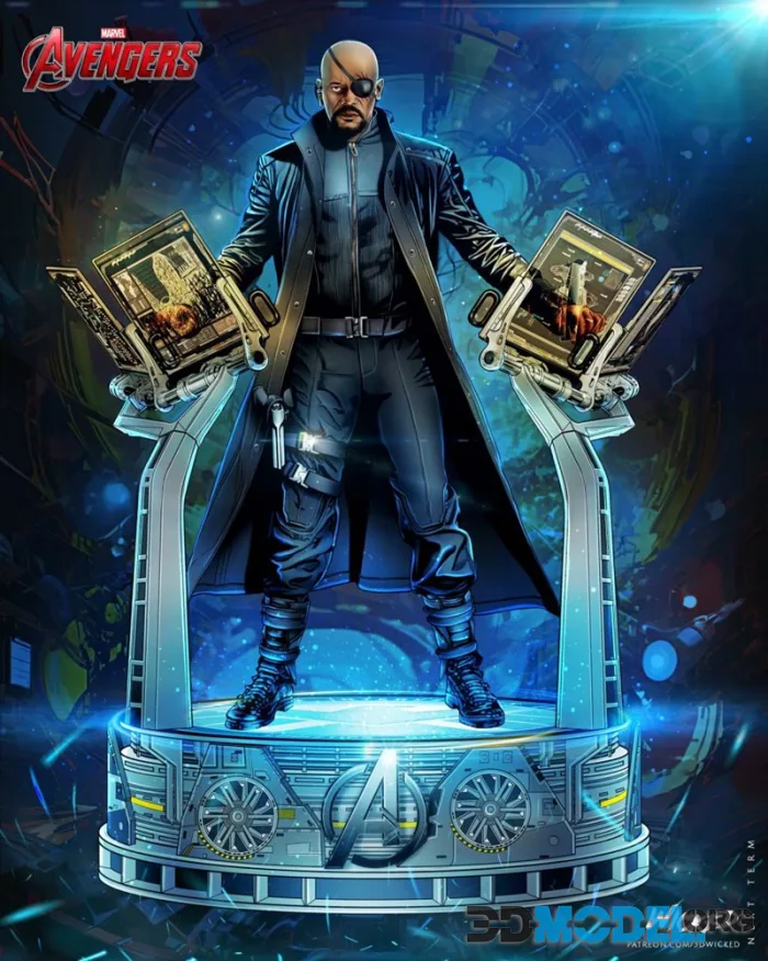 Wicked - Nick Fury Sculpture – Printable