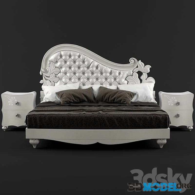 558G bed and nightstand 546 Maestri Artigiani