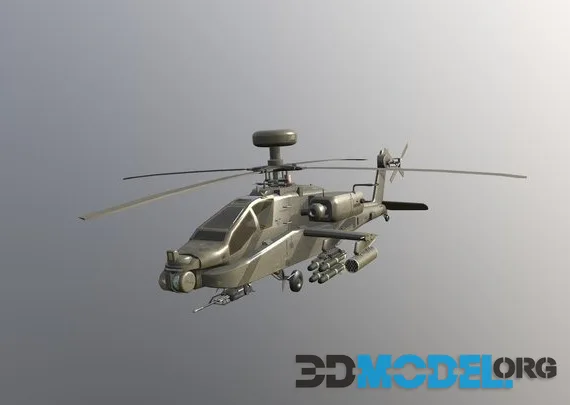 AH 64D Apache Combat Helicopter (PBR)