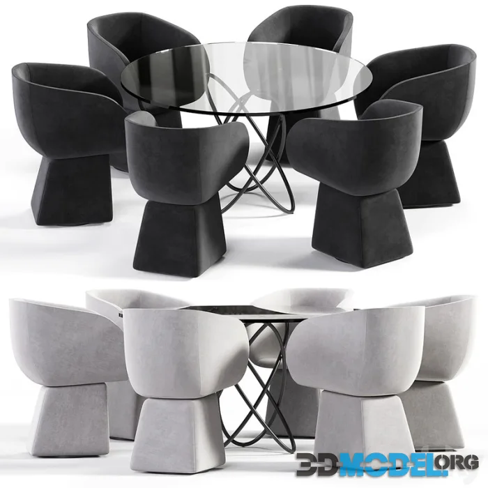 Armada chair and Molecular Black Table