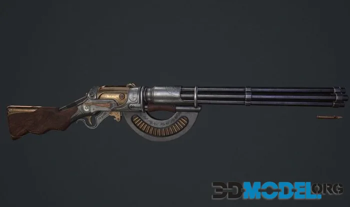 Automatic Rifle low-poly (PBR)