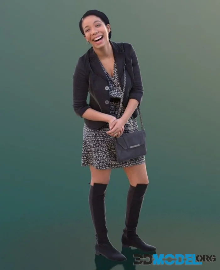 Black Girl standing shopping laughing (PBR)