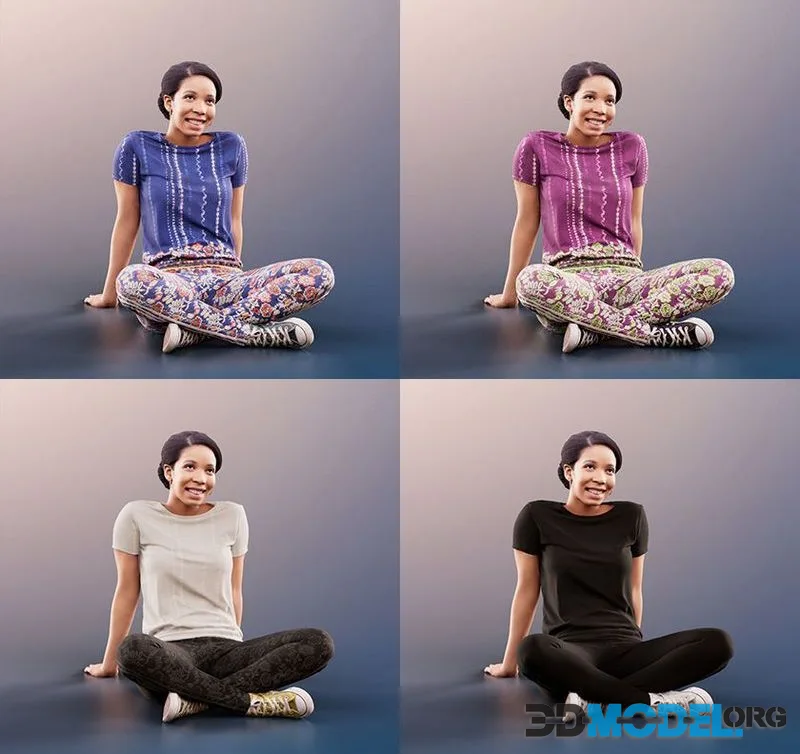 Black Woman sitting fitness (PBR)