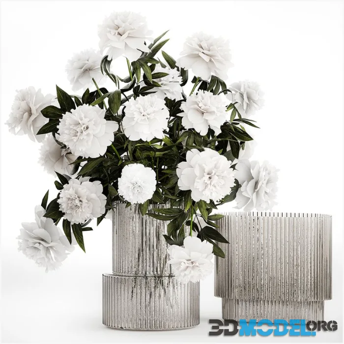 Bouquet of flowers. Set 363. Peonies in vase H&M HOME