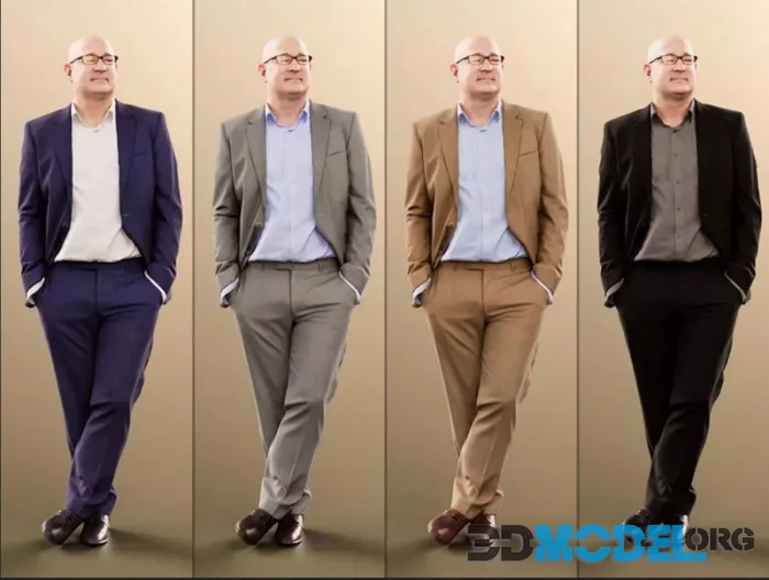 Business Man Crossing Legs (PBR)